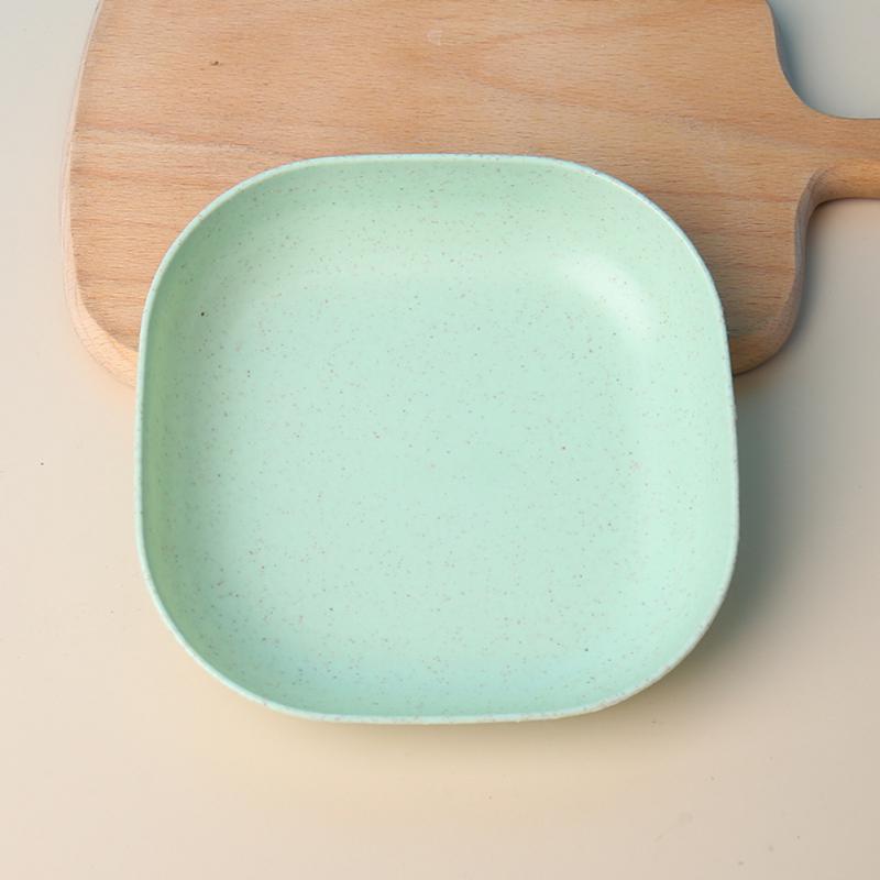 Обеденная тарелка из пшеничной соломы в скандинавском стиле, блюдо из костей, квадратное блюдо для вертела, блюдо из костей, маленькая тарелка для торта и фруктов