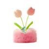 1Pc Simulated Potted Plant Souvenir Plush Home Decoration Plush Holiday Gifts Tulip Yarn Sunflower