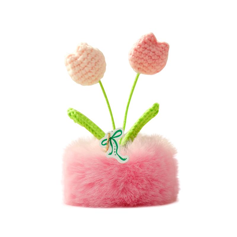 1Pc Simulated Potted Plant Souvenir Plush Home Decoration Plush Holiday Gifts Tulip Yarn Sunflower