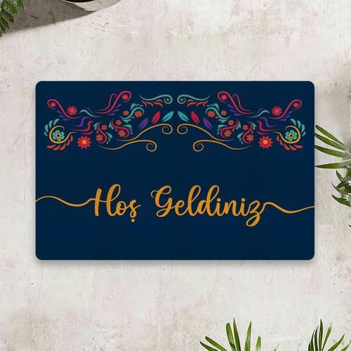 Vagonik Welcome Digital Printed 50 X 70 Cm Decorative Multi-Purpose Interior and Exterior Door Mat