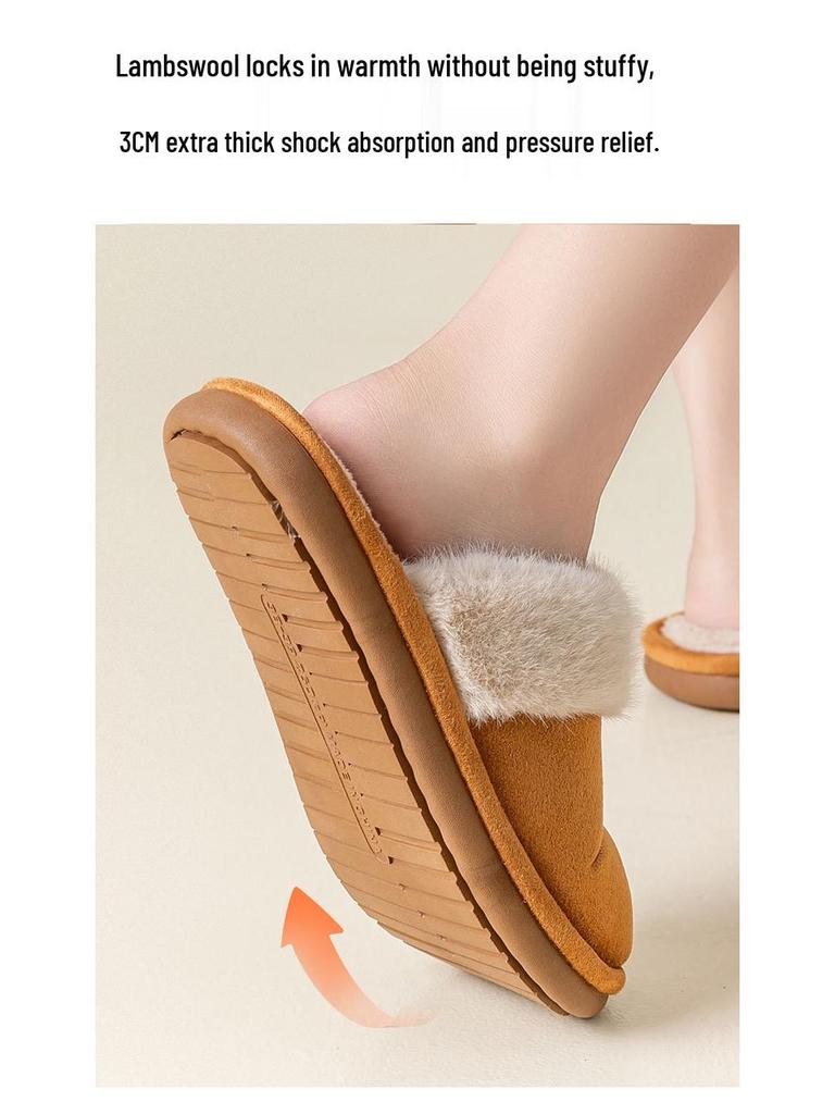 Men's Thickened Plush Cotton Slippers - Autumn/Winter 2025 Indoor Wear, Warm & Deodorant