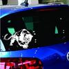 Car Sticker 3D 19.5 * 13.6cm Fiery Wild Panther Hunting Funny Sticker On Car Stickers and Stickers