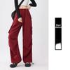 Women's American Cargo Pants Summer New High Waist Quick Dry Parachute Pants Casual Wide Leg Sports Long Pants Trendy