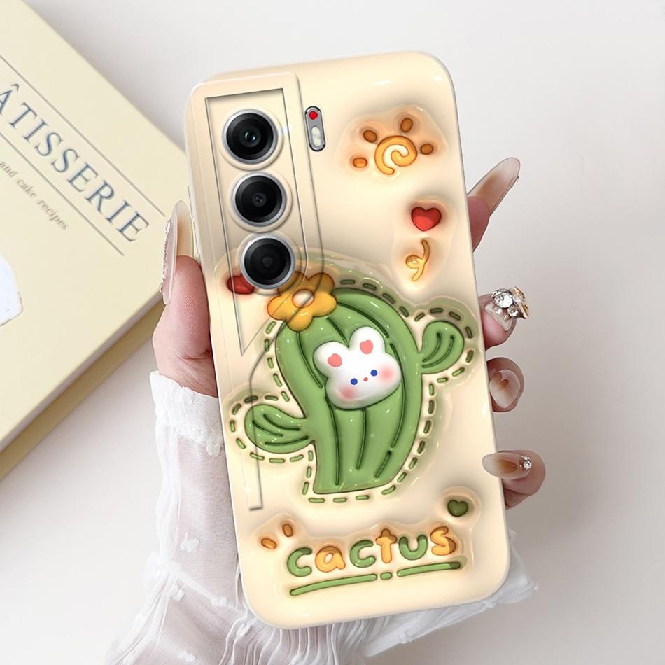 For Tecno Camon 40 Pro 4G Camon40 CM5 CM6 Cute Rabbit Cat Cartoon Phone Case For Camon 40 40Pro 4G Soft Silicone Cases Bumpers