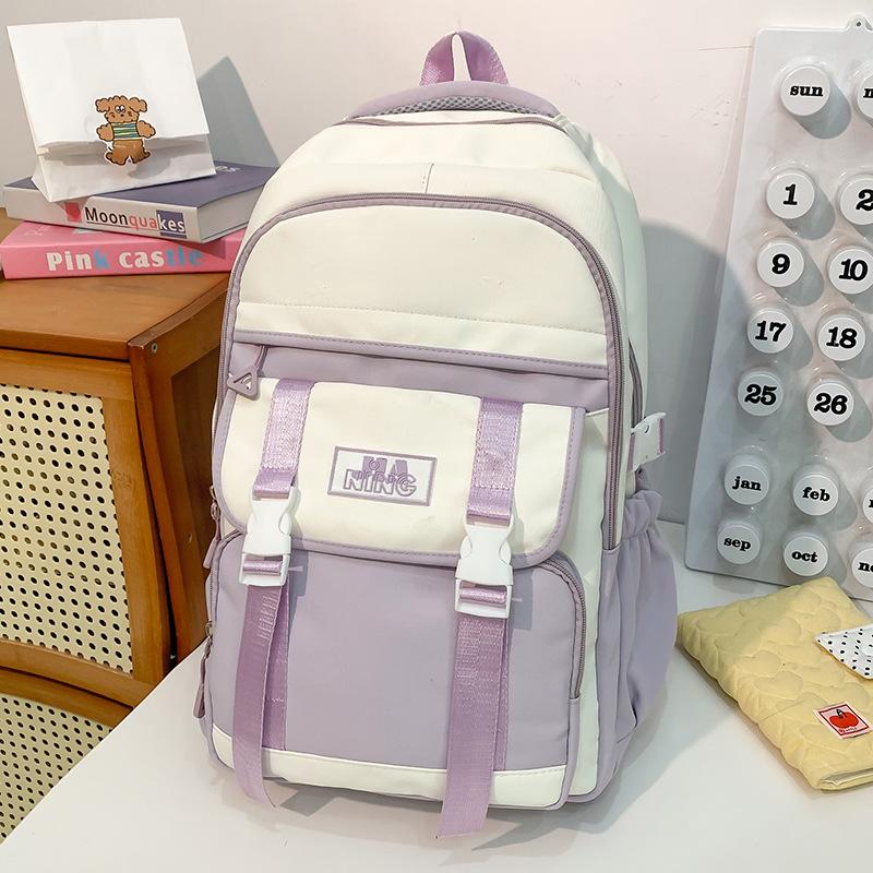 Детские школьные ранцы Ученики начальной школы Девочки Ученики средней школы Большая вместимость Высокий внешний вид Рюкзак из двух частей