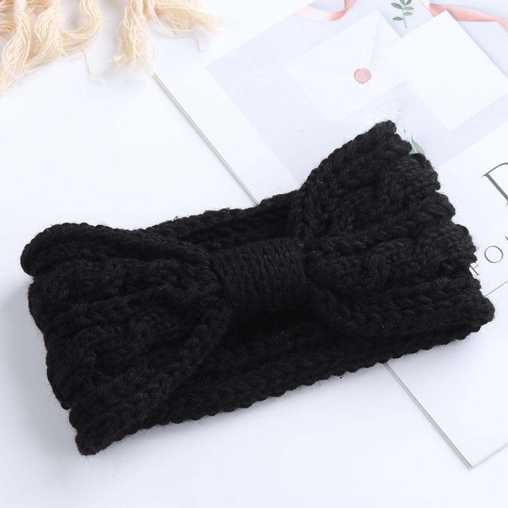 Wool Knitted Ear Warmer Hairband Headwear Women's Headband Cross Knot Hairband Head Wrap