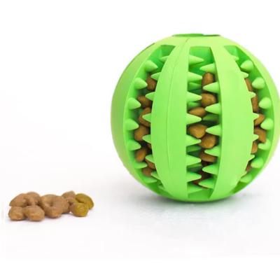 Игрушка для питомца мячик-кормушка Устойчивая к укусам игрушка-мячик для прорезывания зубов питомца прорезывающая зубы резиновый эластичный мячик
