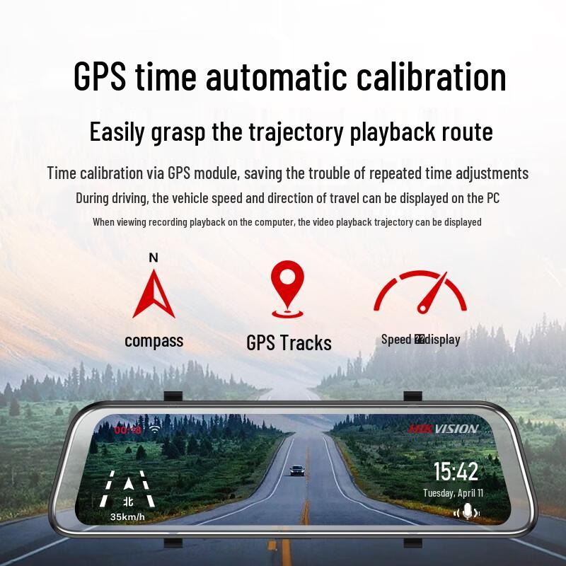 HIKVISION N6Pro 4K Двойная запись Стриминг Зеркало заднего вида Видеорегистратор