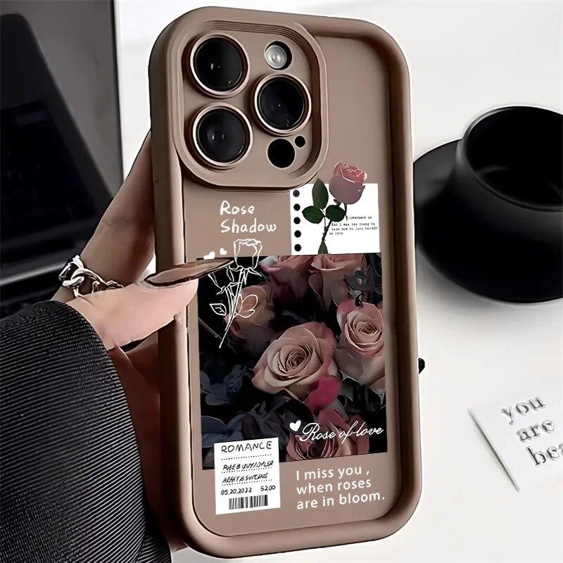 Чехол для телефона Ins Flower для iPhone 11, чехол для iPhone 13, 14, 15 Pro, 12 Pro Max, 7, 8, 14, 15 Plus, XR XSMAX X XS SE, противоударный чехол, чехол