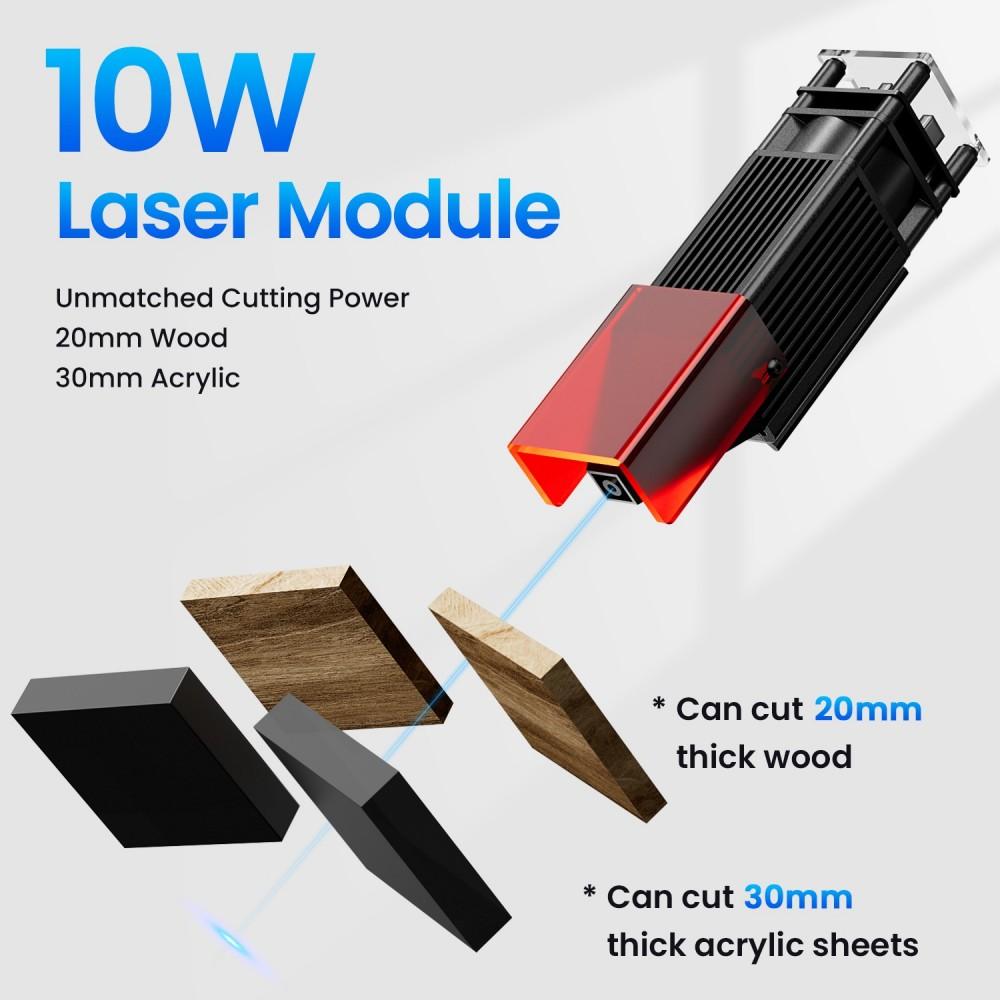 LONGER RAY5 10W Laser Engraver, 0.06x0.06mm Laser Spot, Touch Screen, Offline Carving, 32-Bit Chipset, WiFi Connection