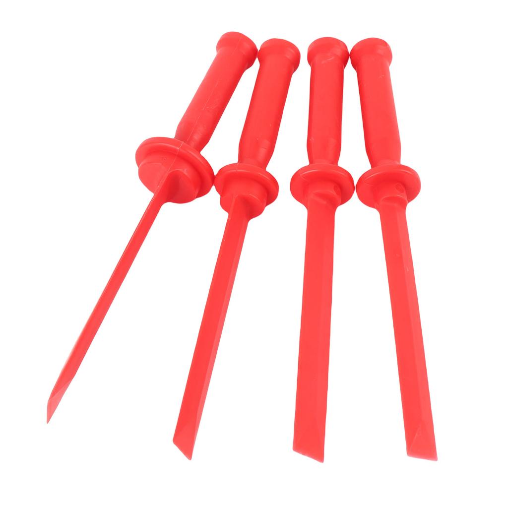 4Pcs Plastic Chisel Scraper Set Non Marring Prevent Strike Tool Safety Remover Red