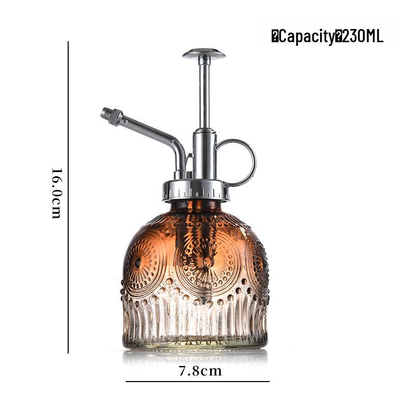 Embossed Glass Watering Sprayer for Home and Garden Decor