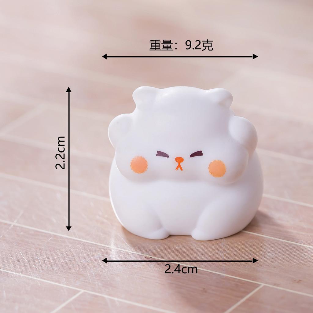 6Pcs/set Cartoon Hamster Animal Miniatures Resin Ornaments Fairy Garden Decoration Micro Landscape