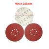 225mm 9inches 8 Hole Wall Sander  Sandpaper Woodworking Metal Grinding Disc Abrasive Polishing Tool 40-2000 Grit Sanding Discs