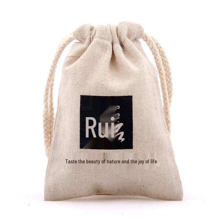 Хлопково-льняной мешок на завязках – Индивидуальный мешок из конопляной ткани для подарочной упаковки