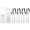 16Pcs Stainless Steel Cutlery Set Vintage Hollow Gold Tableware Knife Fork Tea Ice Spoon Dinnerware Set Wedding Party Silverware
