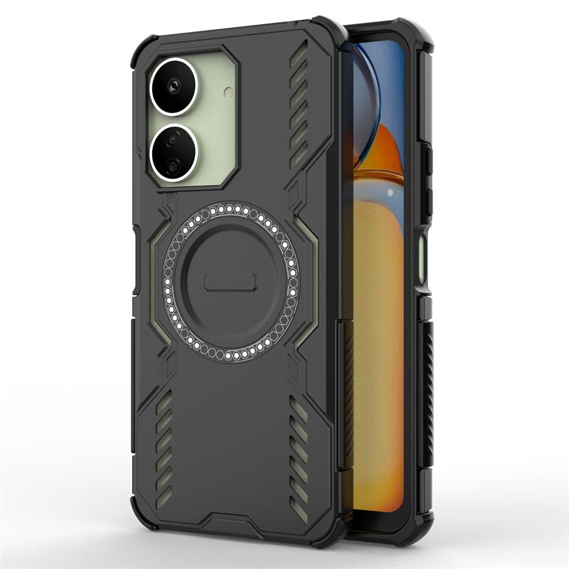 For Xiaomi Poco C65 Case For Poco C65 Anti-knock Magnetic Adsorption Wireless Charge Full Back Cover For Poco C65 Case 6.74 inch