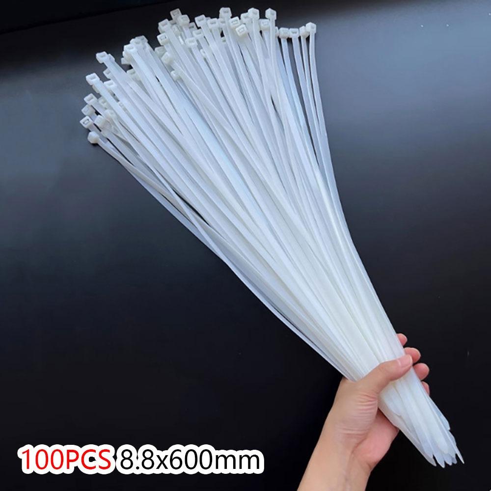 100Pcs Extra-Large Self-Locking Zip Ties Nylon Cable Zip Ties Cable Tie Set for Cable Wire Bundling