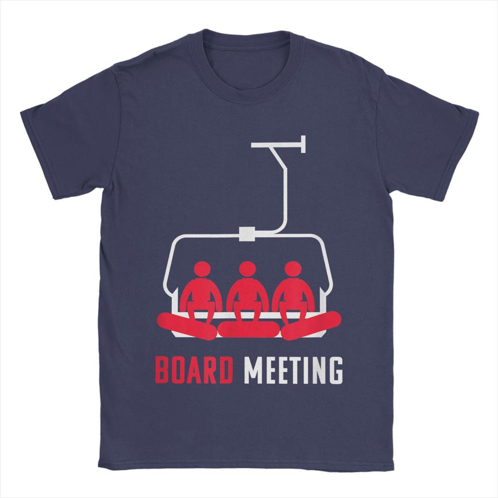 Snowboard Board Meeting TShirt Summer Cotton TShirts For Unisex Trending Print Tshirt Short Sleeve Y2K Funny Top Tees