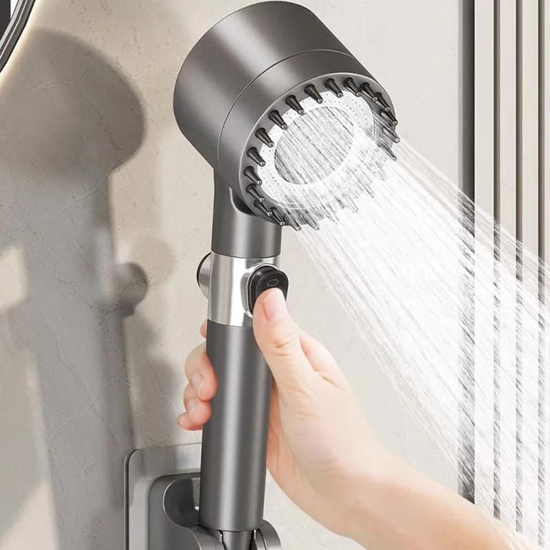 3 Modes Shower Head High Pressure Showerhead One-Key Stop Water Massage Shower Head With Filter Element Bathroom Accessories