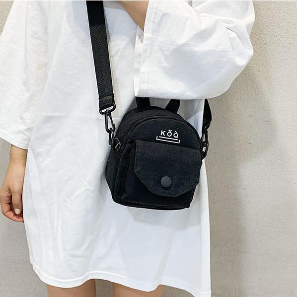 2025 Autumn New Crossbody Bag Women's Canvas Bag One Shoulder Student Backpack Small Cross Bag Available