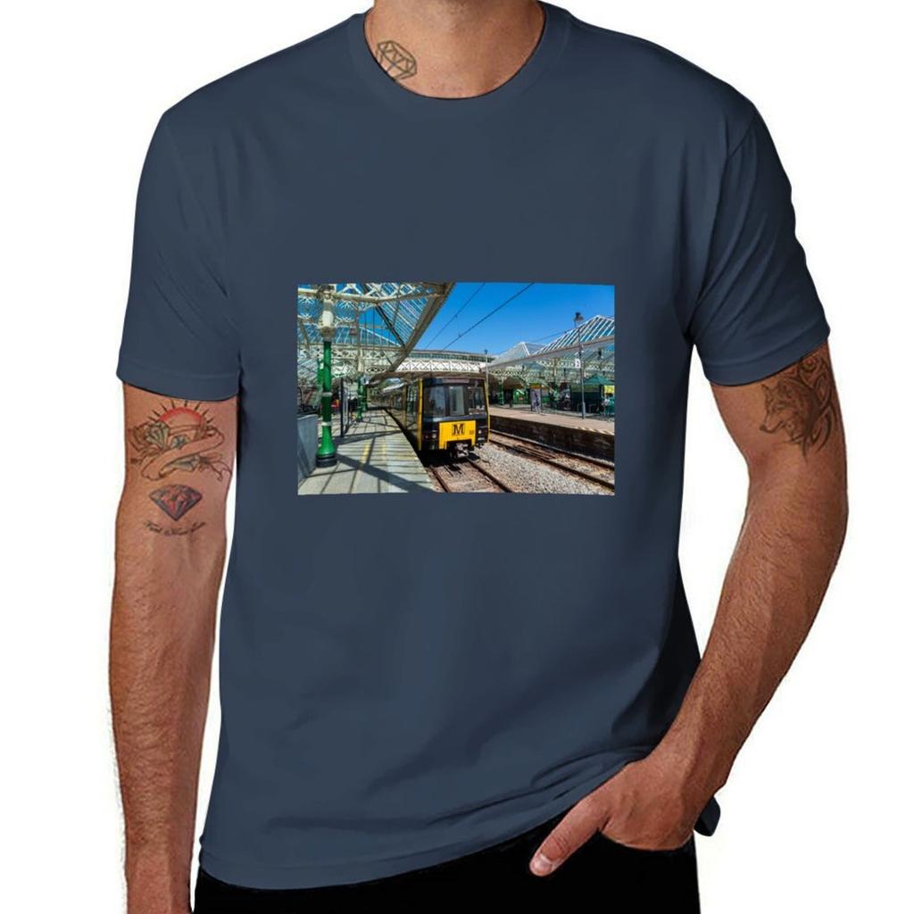 Tynemouth Metro Train Tshirt Big And Tall Solid Color Tshirt