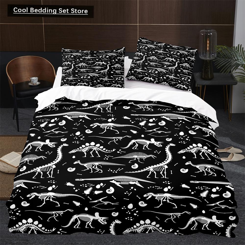 Пододеяльник с изображением динозавра, размер King Queen, комплект постельного белья с изображением юрского периода для детей и мальчиков, пододеяльник из полиэстера с изображением древнего животного