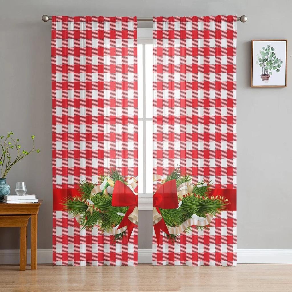 Шторы из розового тюля в клетку для гостиной, спальни, кухни, украшения, шифоновая прозрачная вуаль, занавески для окон, прозрачная драпировка