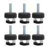 6pcs Quick Removal Thumb Screw Steel Billet Aluminum D Ring Design Hardtop Bolts for Wrangler JK JT 2007 to 2018 Black