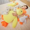 45/65/100CM Goose Plush Stuffed Soft Yellow White Duck Sleeping Pillow Sofa Cushion Kids Girlfriend Birthday Gift