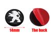 50pcs 100pcs Peugeot Hot sale old 14mm 16mm 3D Aluminum Car Logo Key Fob Decoration Emblem Auto Key Badge Sticker Accessories