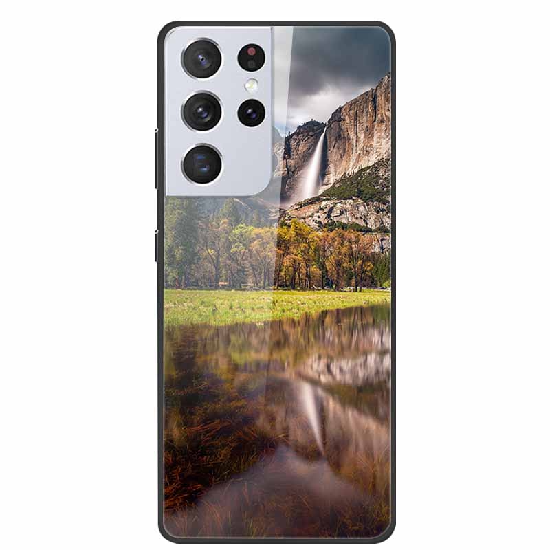 For Samsung Galaxy S25 Ultra Tempered Glass Case Back Cover Hard Phone Cases for SamsungS25 ULTRA Fundas Fashion Protector Coque