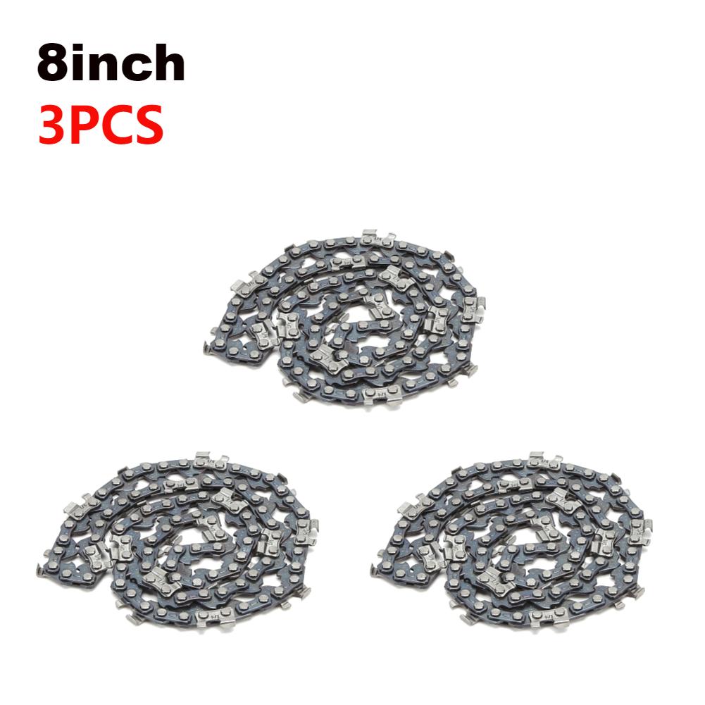 8/12 Inch Metal Saw Chain Spare Parts Electric Chainsaw Chain 3-1PCS Chainsaw Blades for Wood Branch Cutting Accessories
