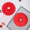 Silicone Fluted Tube Pans 3D Bread Baking Pans Round Baking Silicone Molds  for Cake