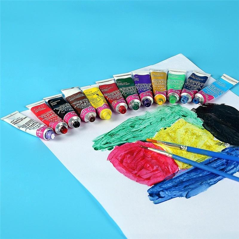 12Colors/Set Acrylic Paint Color Set Acrylic Paints Pigment for Artists