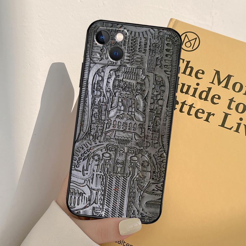Чехол для телефона Hr Giger Li II для iPhone 16 15 13 11 12 14 Pro Max 13 12 mini XR 16e 15 16 Plus Полное покрытие