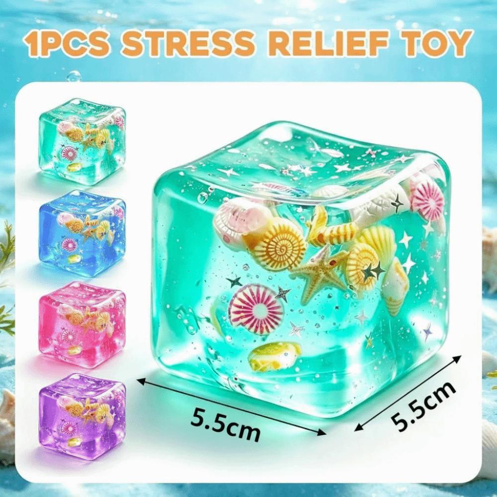 Cartoon Design Ocean Sensory Fidget Toy Star Shell Blue Pinch Cube Gift Stress Balls Wedding Party
