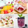 100 Counts Cocktail Picks, Fancy Toothpicks for Appetizers, Pearl Wooden Sticks for Party Supplies, Valentine's Day Food Picks for Party