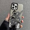 Black Spider Element Animal Print Phone Case For iPhone 16 Pro Max 15 14 13 12 11 XS X 8 7 Plus SE 2022 Shockproof Back Cover