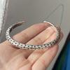 100% Solid 925 Sterling Silver Retro Bracelet for Women Men Vintage Handmade Black Star Bracelet Birthday Gift