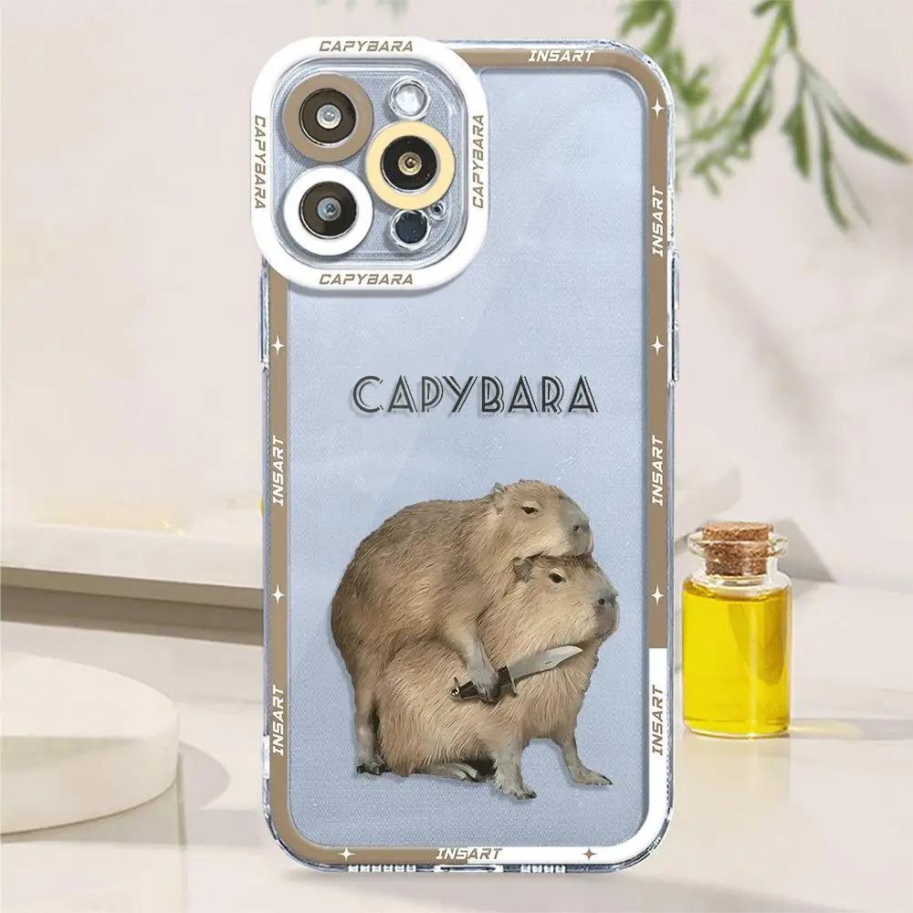 Милый чехол для телефона с капибарой для Samsung A12 A13 A14 A22 A23 A31 A32 A33 A50 A51 A52 A53 A71 A72 A73 4G 5G S Забавное животное Мягкая накладка