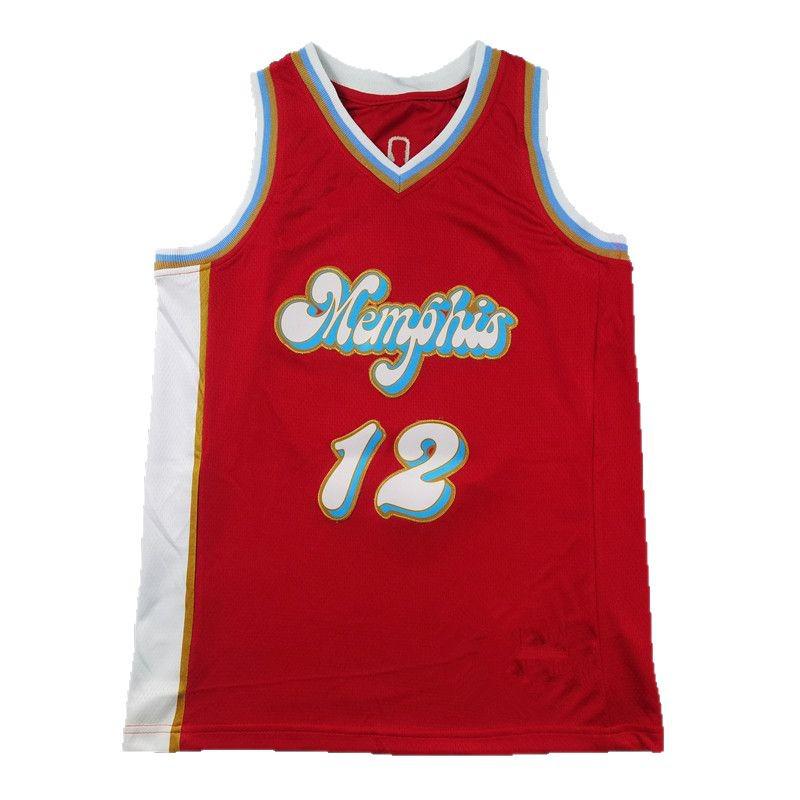 Grizzlies #12 Morant Kids' Red City Edition Basketball Jersey Embroidered