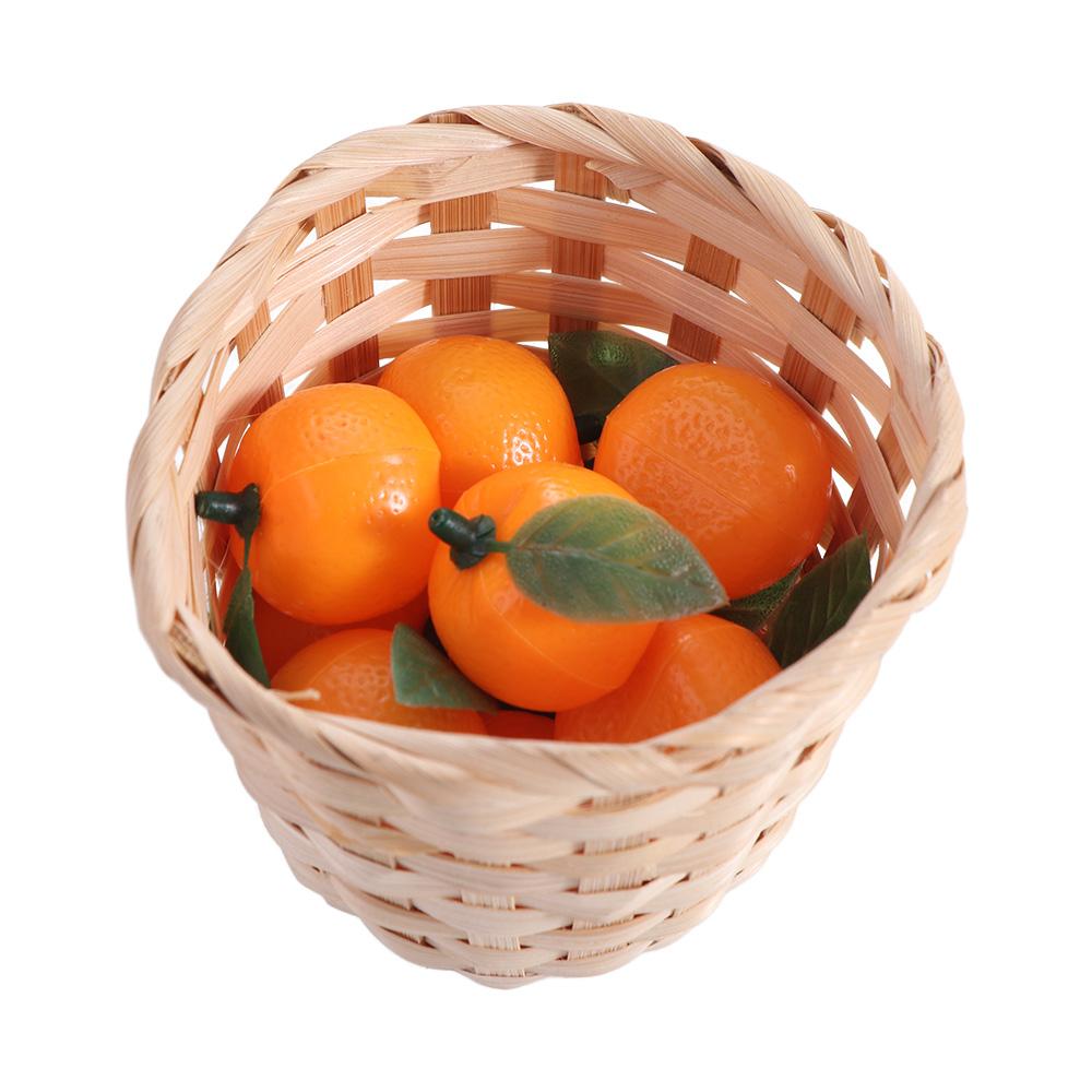 10pcs Gift Mini Artificial Plastic Orange Handicrafts Funny Simulation Orange Realistic Fake Fruits Garden Decoration