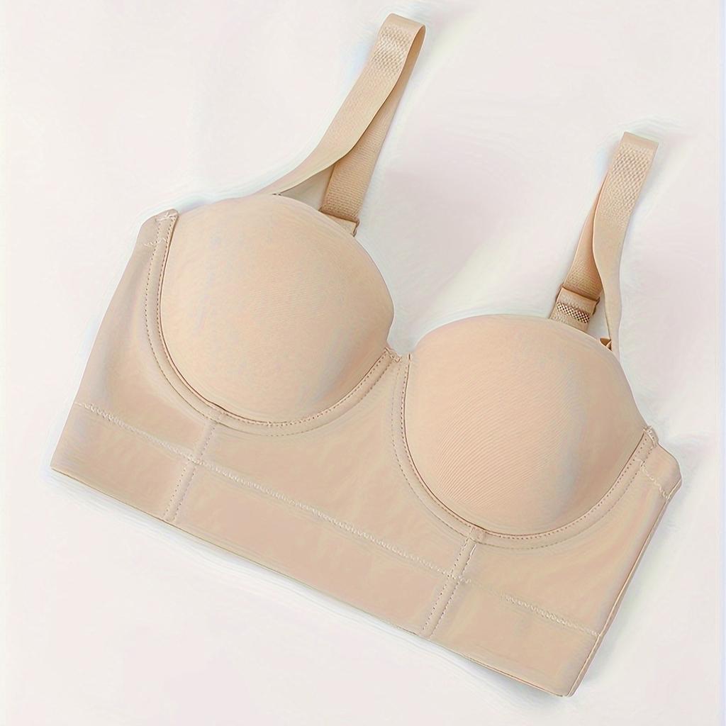 European and American Seamless Smooth Underwire Underwear Push-up Wide Bottom Half Cup Bra