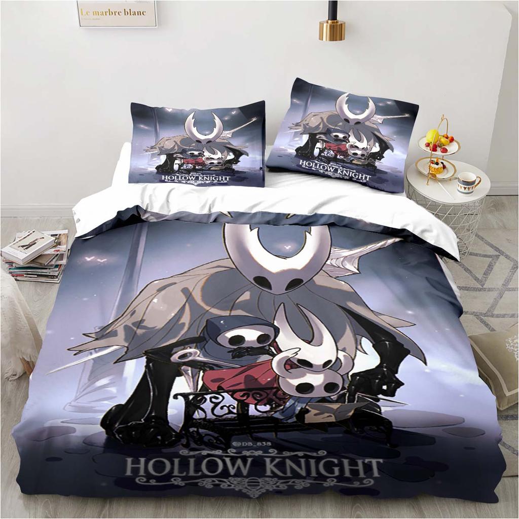Новый комплект постельного белья Hollow Knight Fashion с 3D цифровой печатью, пододеяльник, одеяло, кровать, одинарный, полуторный, двуспальный, королевский, для молодежи, для девочек, для мальчиков, подарок