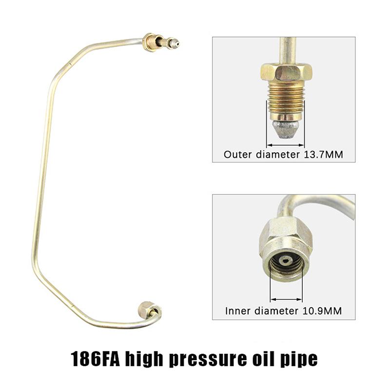 High-Pressure Oil Pipe - For Single-Cylinder Air-Cooled Diesel Engines (170F/173F/178F/186F/188F/KD192F)