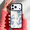 Синий чехол для телефона с тай-дай для iPhone 17 16 15 14 13 Pro Max Задняя крышка для 12 11 Pro Coque