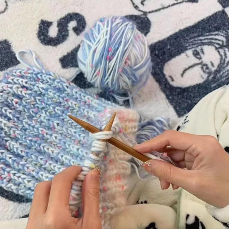 One Ball Rainbow Candy Wool Hand Knitting Mohair New Icelandic Wool Gradient Colour Thick Wool Yarn Scarf Diy Hand Mixed Yarn