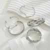 5Pcs/Set Gold Color Knot Cuff Bracelets Metal Women's Hand Bracelet  Jewelry Gifts