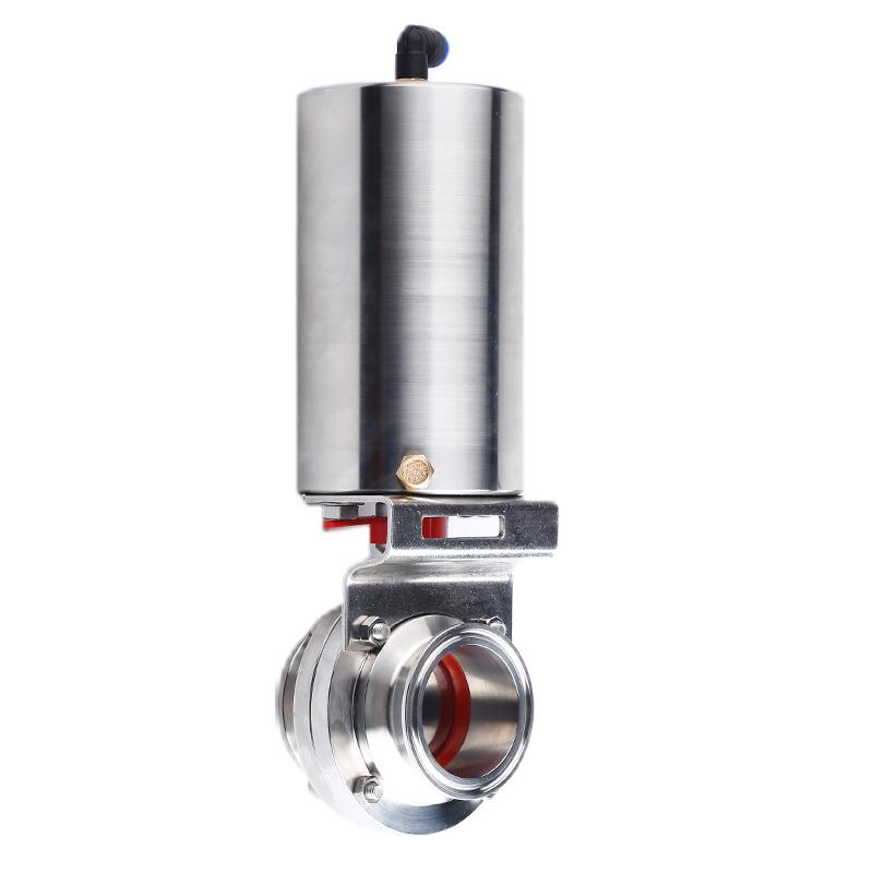 19-108mm Pipe 1.5" 2" -4" Tri Clamp 304 316L Stainless Steel Sanitary Butterfly Valve With Pneumatic actuator For Home Brew